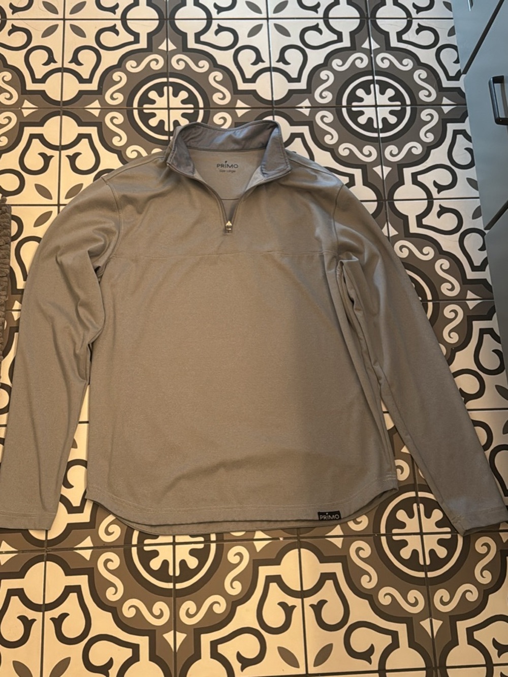 Primo Men’s Half-Zip Pullover Shirt — Taupe